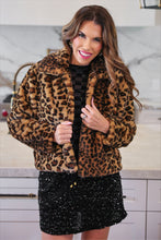 Load image into Gallery viewer, After Midnight Faux Fur Leopard Jacket

