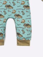 Load image into Gallery viewer, Aqua Fishing Romper
