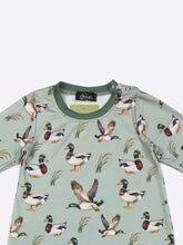 Load image into Gallery viewer, Aqua Mallard Romper
