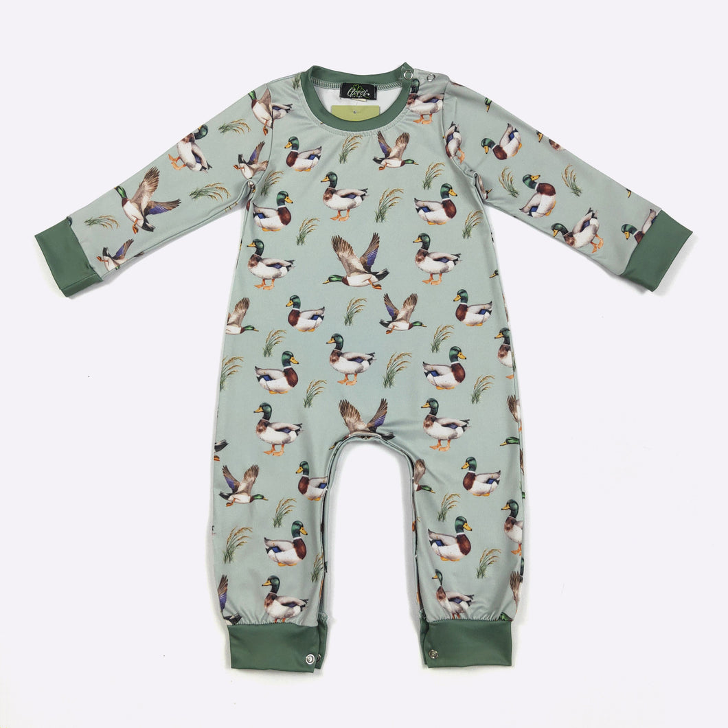 Aqua Mallard Romper