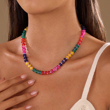 Load image into Gallery viewer, Natural Stone Semi-Precious Glass Mixed Necklace
