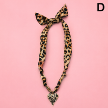 Load image into Gallery viewer, HANDMADE PRINTED SCARF NECKLACE

