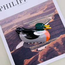 Load image into Gallery viewer, JUMBO MALLARD DUCK HAIR CLAW CLIPS
