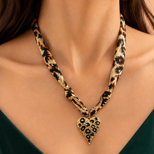 Load image into Gallery viewer, HANDMADE PRINTED SCARF NECKLACE
