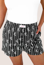 Load image into Gallery viewer, Bows and Goals Boxer Shorts - Black
