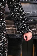 Load image into Gallery viewer, Black Sequin Dress

