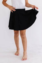 Load image into Gallery viewer, Girl's Black Twirl Skort
