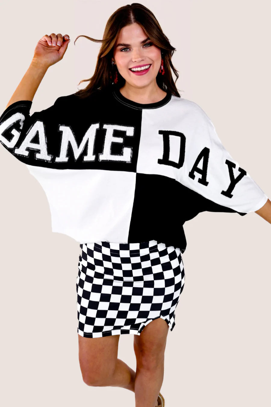 Huddle Up Color Block Top - Black