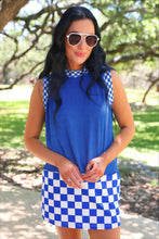 Load image into Gallery viewer, Checkmate Ribbed Tank - Blue
