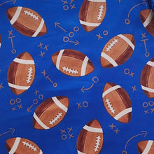 Load image into Gallery viewer, Blue Football Romper
