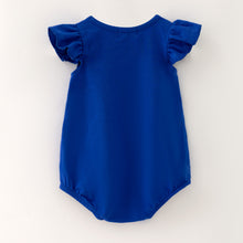 Load image into Gallery viewer, Blue Football Sequin Romper
