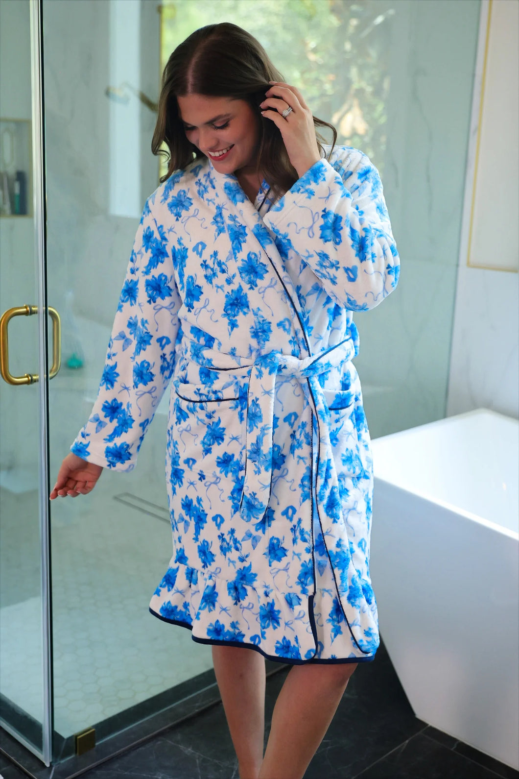 Legacy Lounge Robe - Blue Blossom
