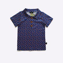 Load image into Gallery viewer, Blue Football Collar Shirt
