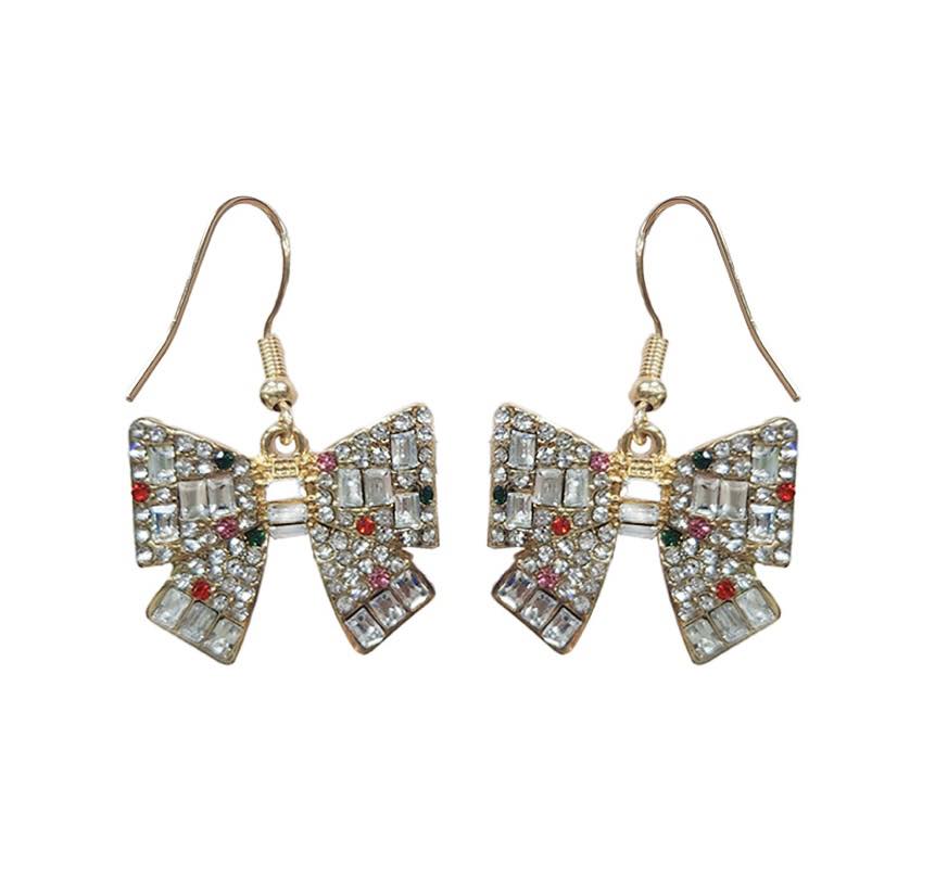 Crystal Bow Earrings