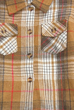 Load image into Gallery viewer, Brown Plaid Button Up Shirt
