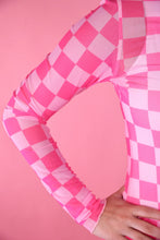 Load image into Gallery viewer, Keigan Mesh Top - Bubblegum Check
