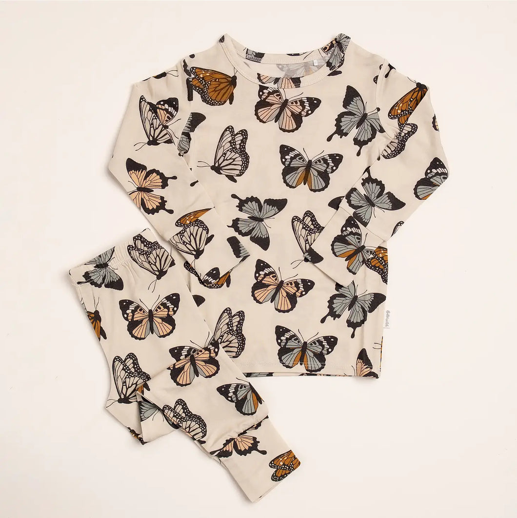 Butterfly Bamboo Toddler Two-Piece Pajamas