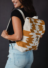 Load image into Gallery viewer, Camel &amp; Cream Aztec Backpack
