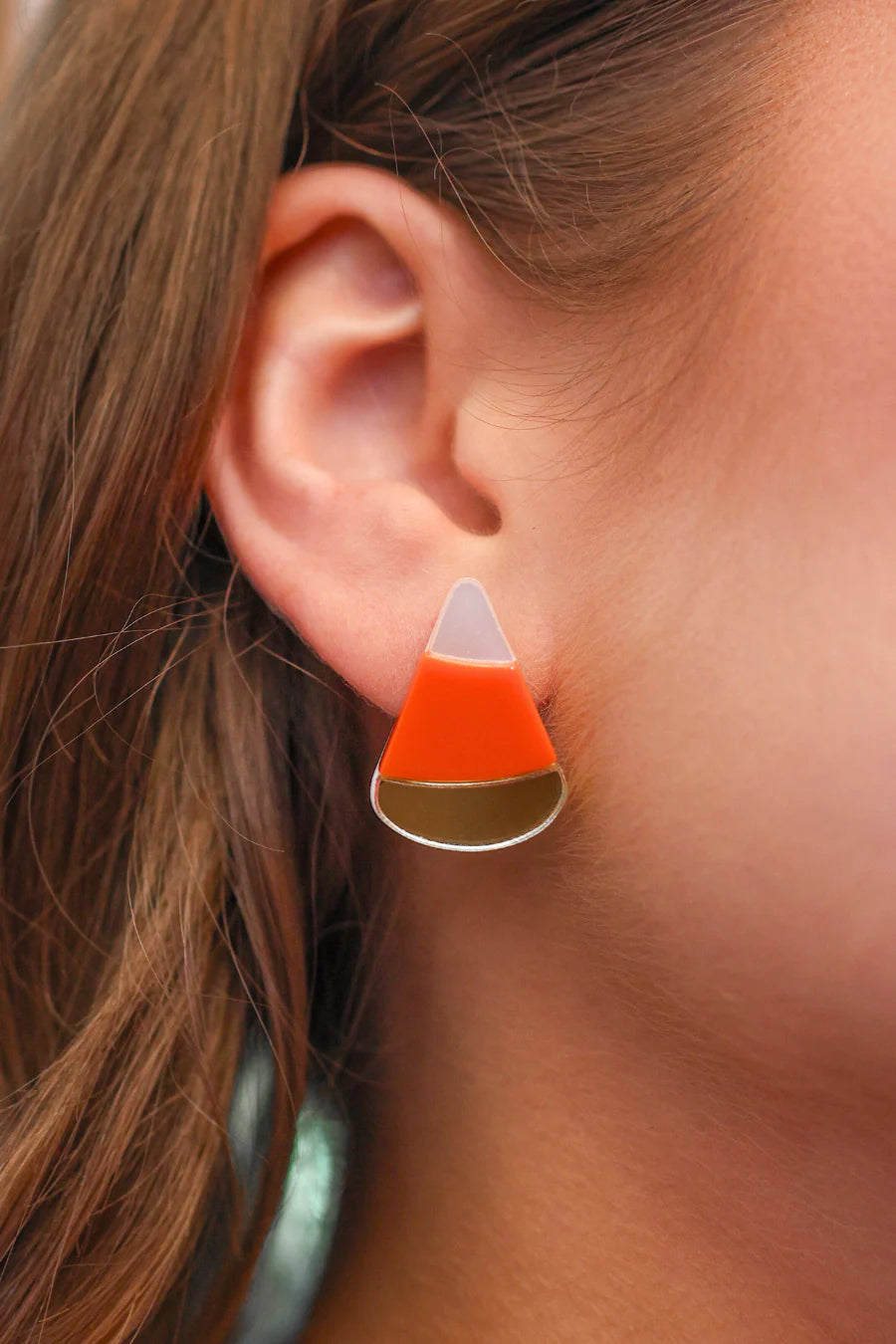 Candy Corn Earring