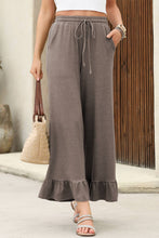 Load image into Gallery viewer, Ruffled Wide Leg High Waist Pants
