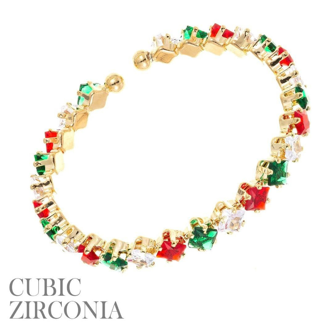 CZ Flex Fit Cuff Bracelet