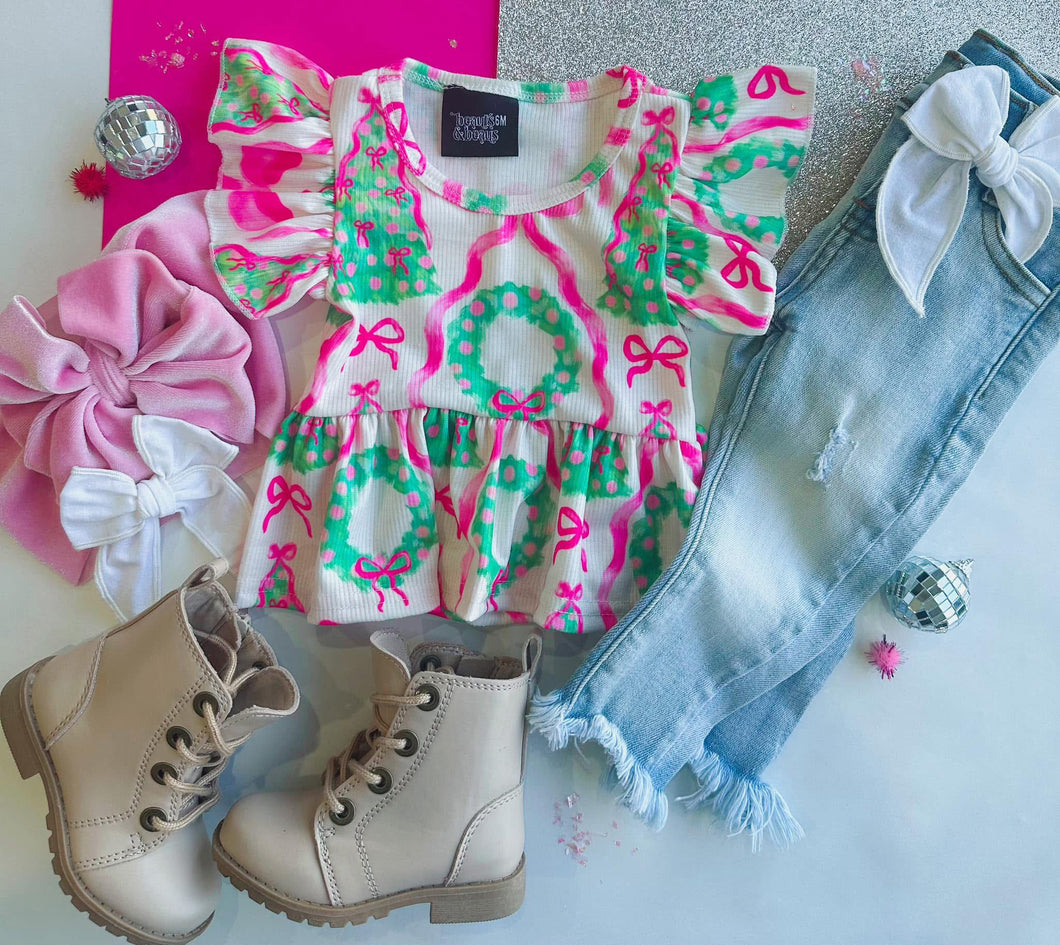 Christmas Wreath Peplum