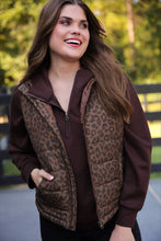 Load image into Gallery viewer, Delilah Puffer Vest - Coco Leopard
