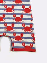 Load image into Gallery viewer, Blue Stripe Crab Romper
