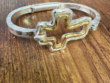 Load image into Gallery viewer, Mixed Metal Cross Cuff Bracelet
