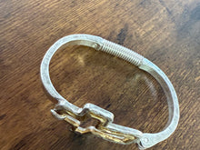 Load image into Gallery viewer, Mixed Metal Cross Cuff Bracelet
