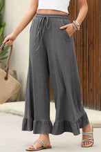 Load image into Gallery viewer, Ruffled Wide Leg High Waist Pants
