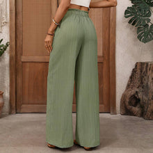 Load image into Gallery viewer, Green High Waist Drawstring Pants
