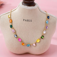 Load image into Gallery viewer, Multicolor Gemstone Link Necklace
