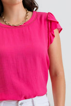 Load image into Gallery viewer, Tulip Sleeve Blouse - Fuchsia
