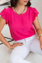 Load image into Gallery viewer, Tulip Sleeve Blouse - Fuchsia

