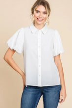 Load image into Gallery viewer, Off White Puff Sleeve Top
