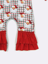 Load image into Gallery viewer, Gingham Santa Romper
