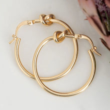 Load image into Gallery viewer, Knotted Hoop Nickel Free Earrings
