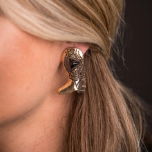 Load image into Gallery viewer, Gold Cowboy Boot Post Earrings
