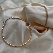 Load image into Gallery viewer, Large Textured Hoop Earrings
