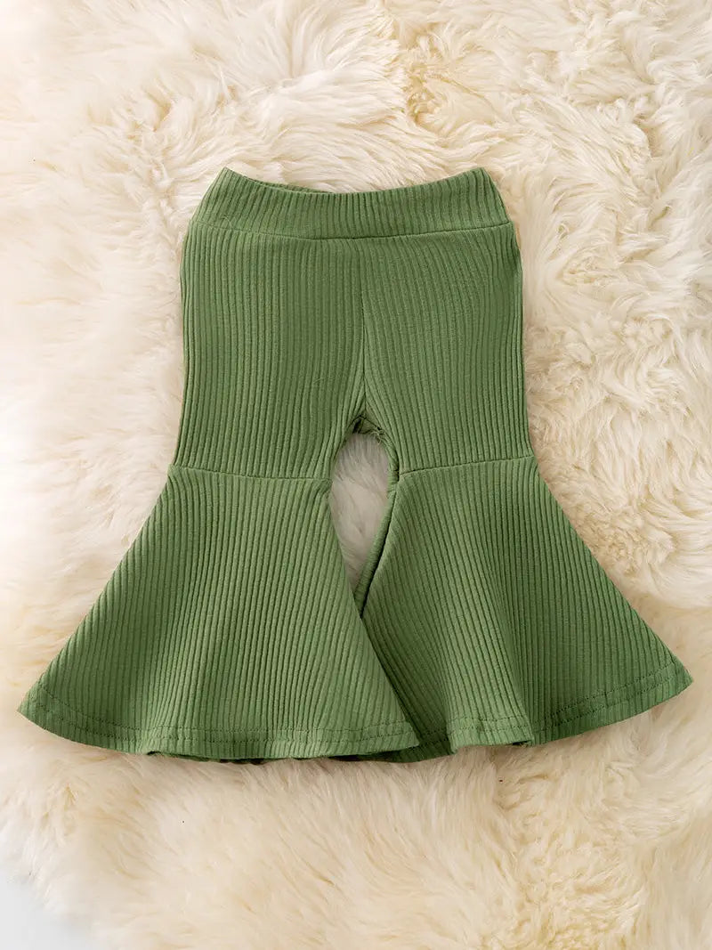 Moss Green Ribbed Bells