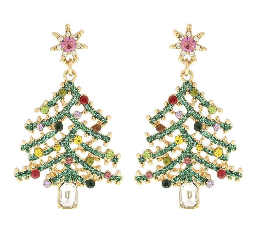 Green Tree Earrings