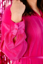 Load image into Gallery viewer, Magenta Hot Shot Pleated Dress
