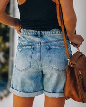 Load image into Gallery viewer, High Waisted Denim Shorts
