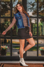 Load image into Gallery viewer, Jordan Ruffle Dark Denim Vest
