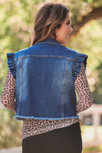Load image into Gallery viewer, Jordan Ruffle Dark Denim Vest
