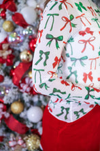 Load image into Gallery viewer, Keigan Mesh Top - Christmas Bows
