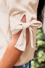 Load image into Gallery viewer, Lainey Tie Sleeve Top - Ivory
