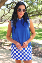 Load image into Gallery viewer, Let's Go Checkered Skort - Blue
