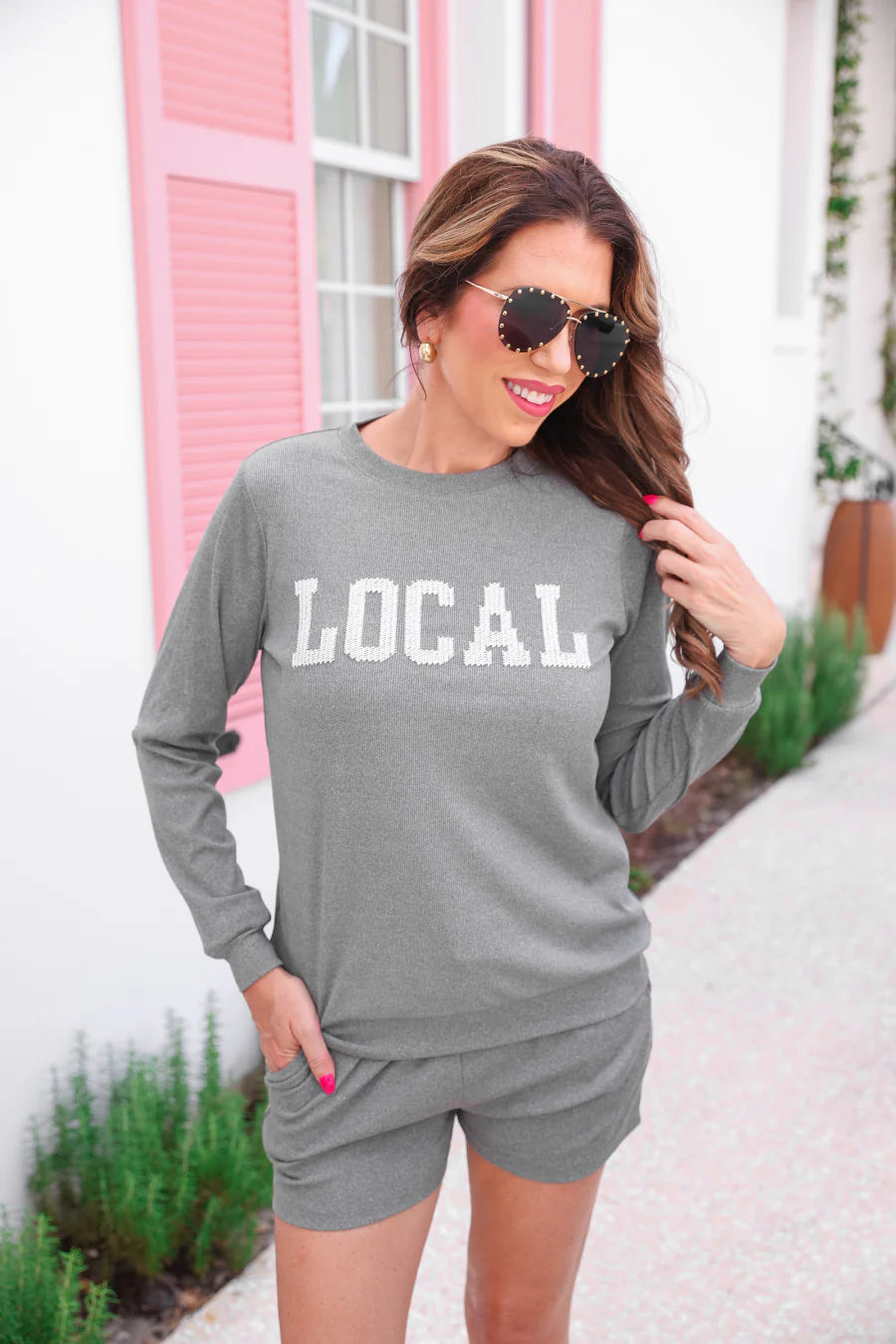 Local Embroidered Ribbed Set